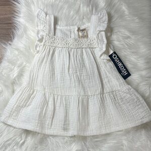 OshKosh B'gosh Cream Ruffle Dress